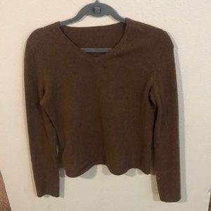 Brown tight sweater